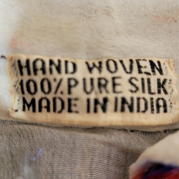 Vintage Silk Colorful Sequin & Beaded Short Sleeve Top - Picture 11 of 13